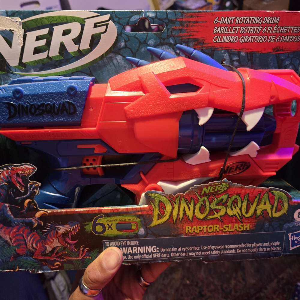 Nerf Dino Squad Action Figure Playset Red and Blue